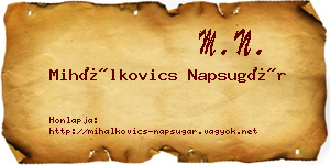 Mihálkovics Napsugár névjegykártya